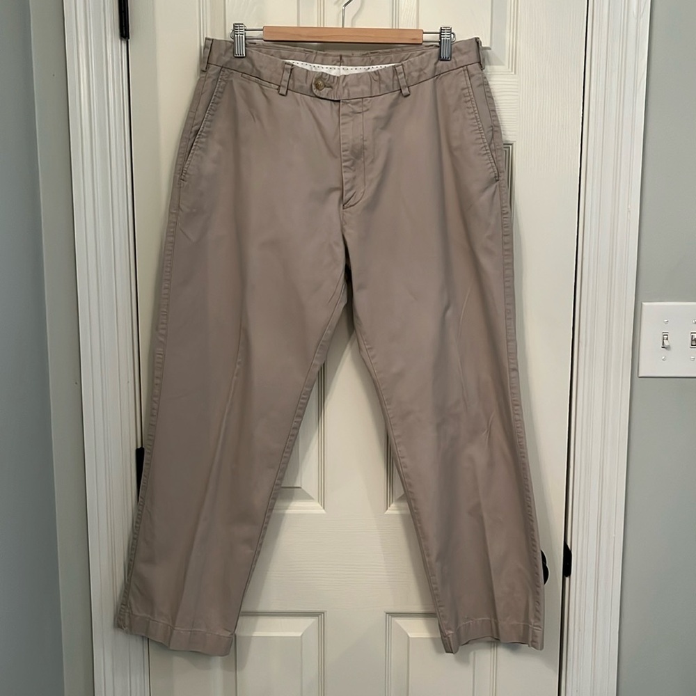 Peter Millar Men’s Beige 100% Cotton‎ Chino Golf Pants Sz 35 Stretch Classic
